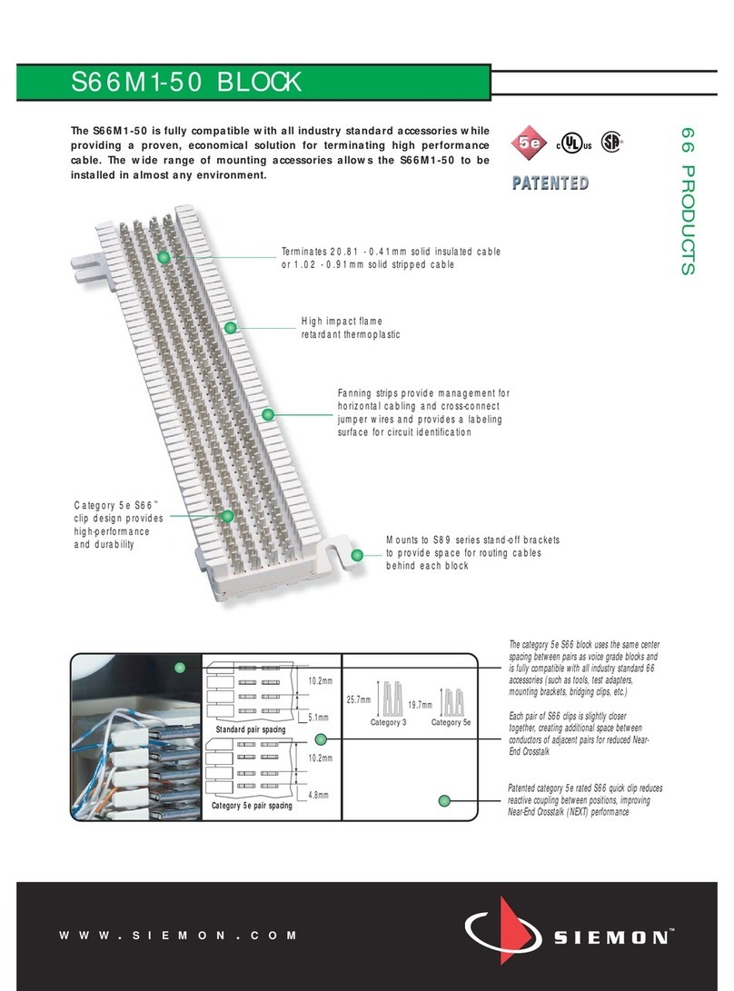 The Siemon Company Block S66M1-50 User manual