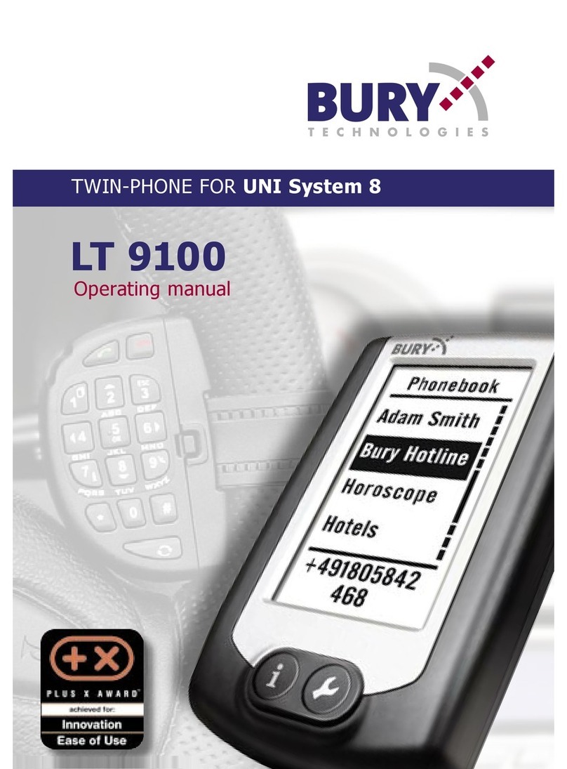 BURY LT 9100 operating manual