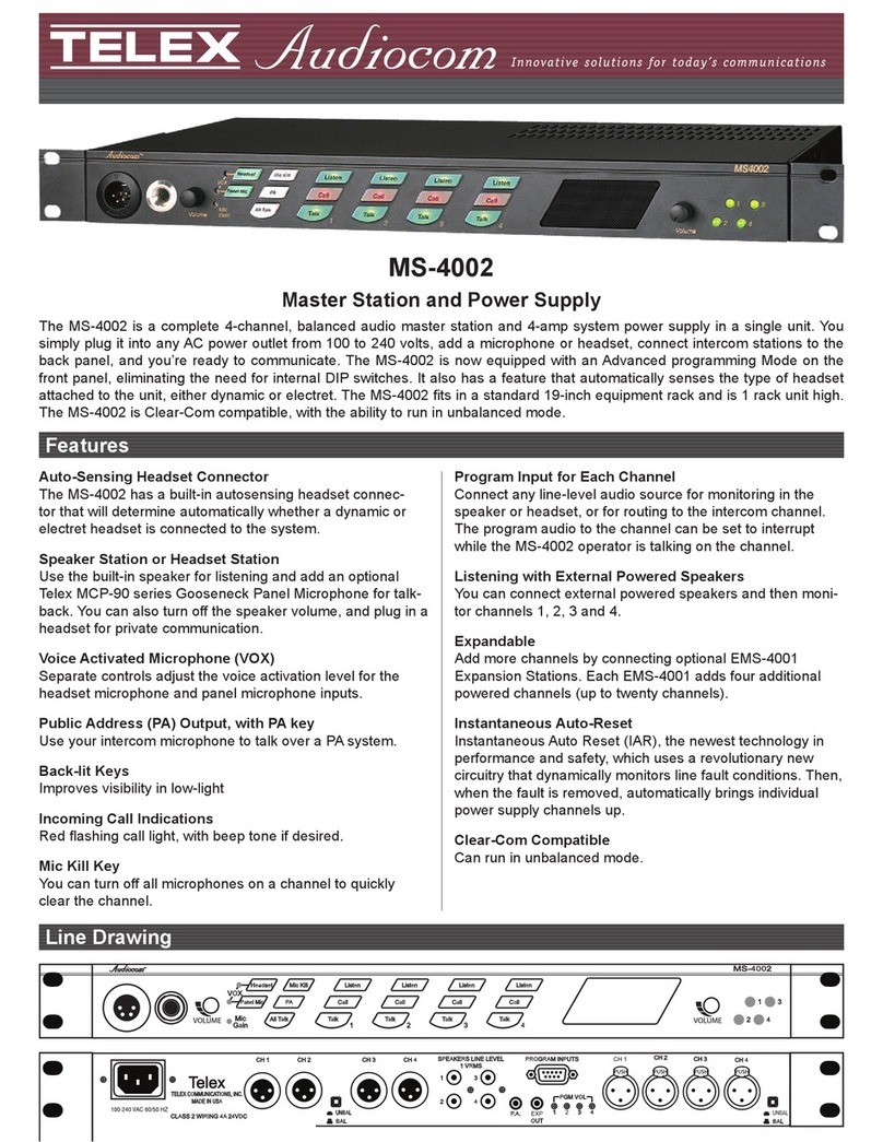Audiocom MS-4002 Specifications
