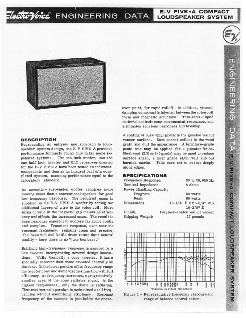 Electro-Voice E-V Five-A engineering data