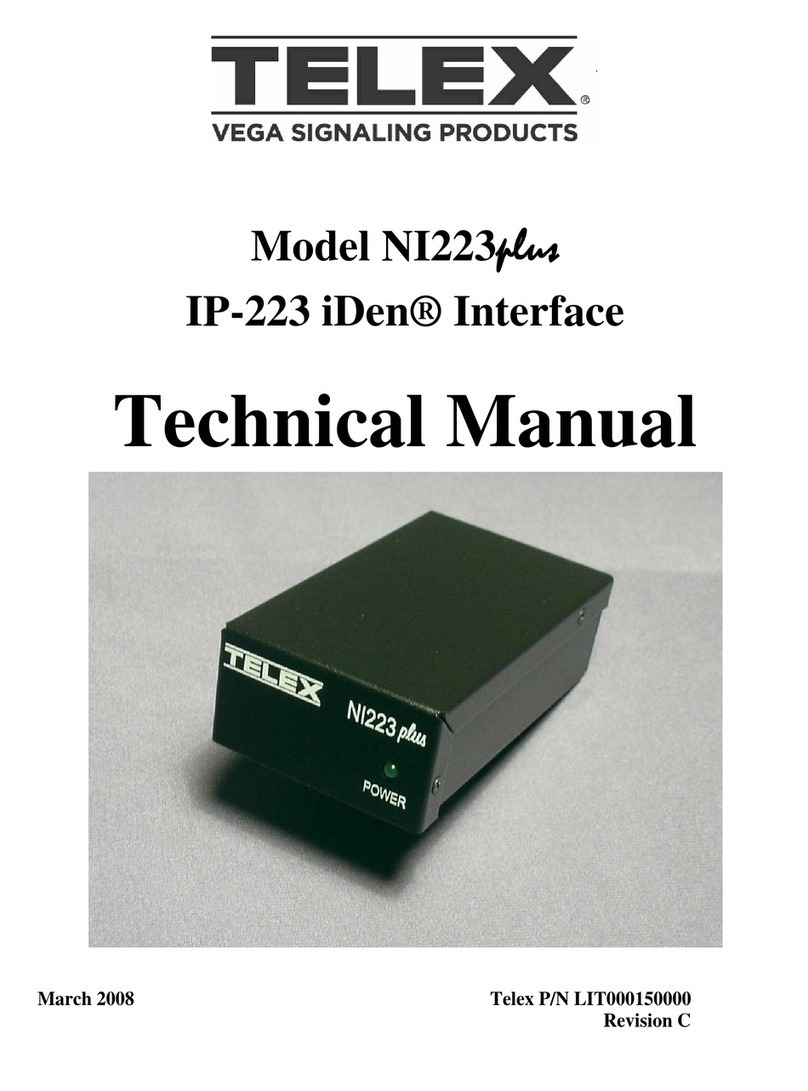 Telex IP-223 iDen Interface NI-223 Plus Technical manual
