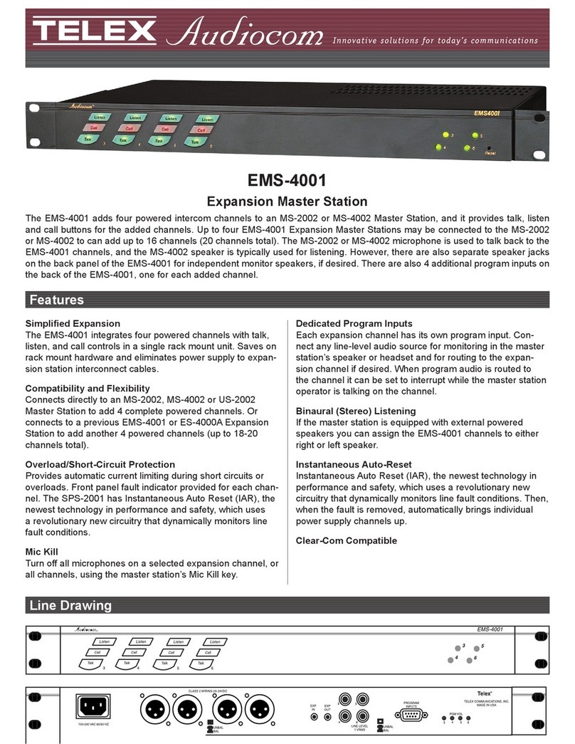 Telex Audiocom EMS-4001 User manual