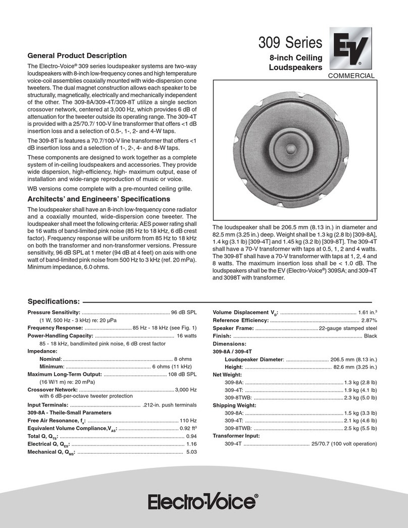 Electro-Voice 309 series User manual