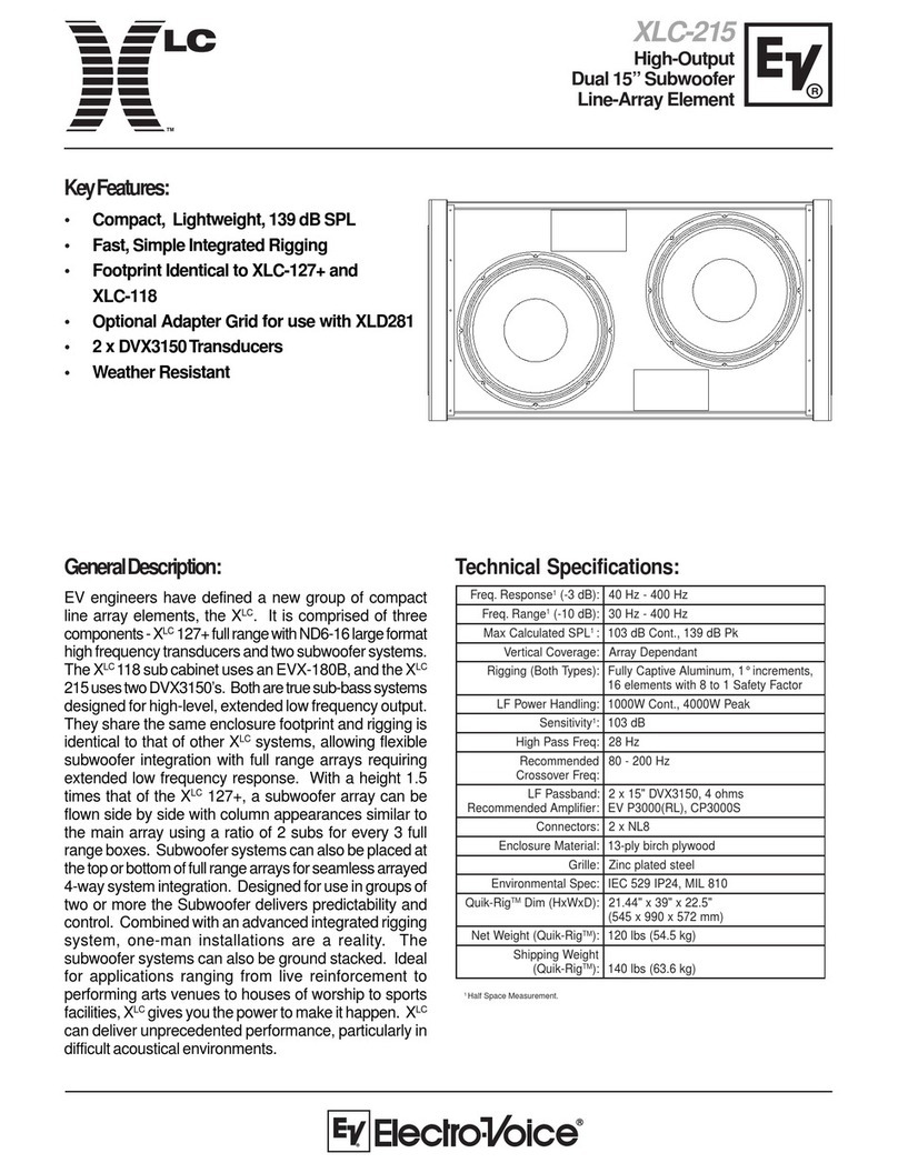 Electro-Voice XLC-215 User manual