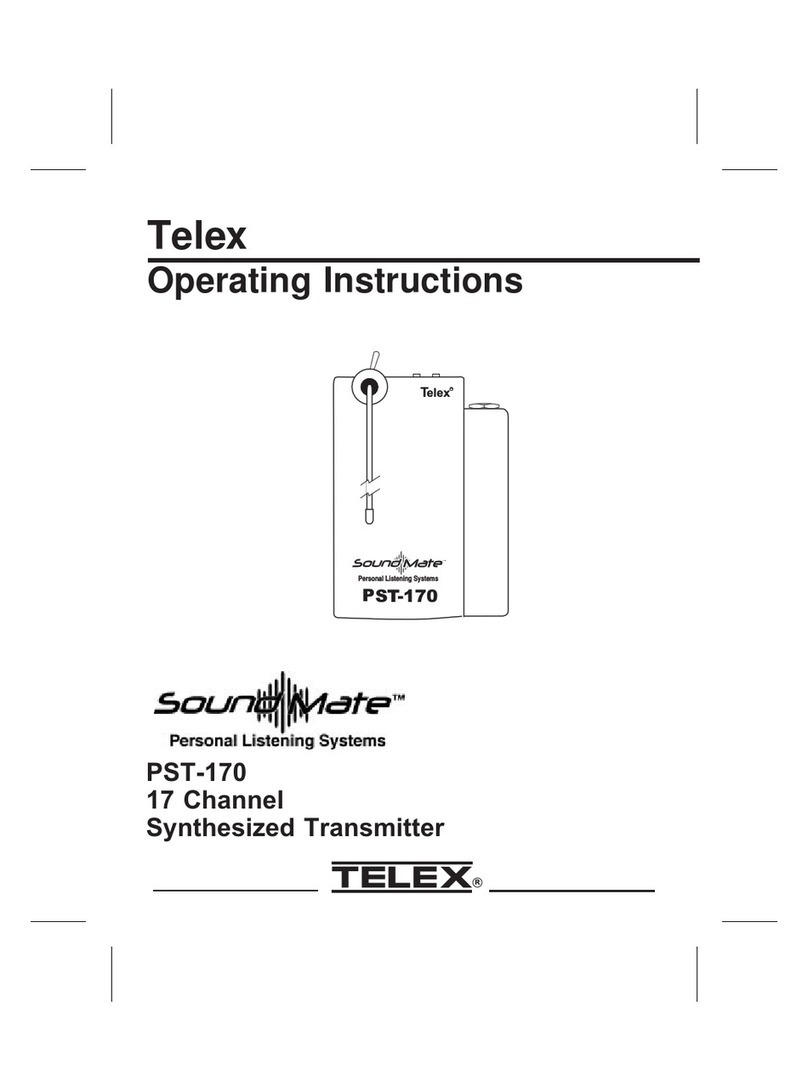 Telex PST-170 operating instructions