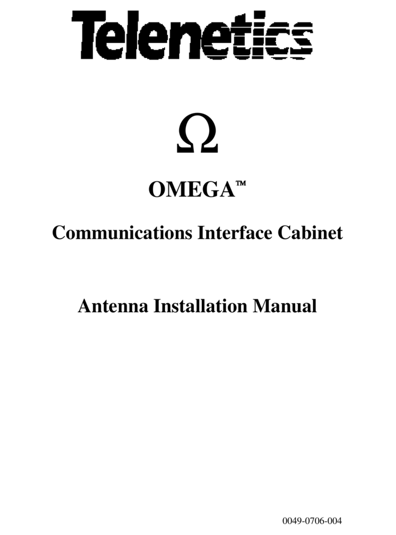 Telenetics OMEGA Communications and Interface Cabinet... installation manual