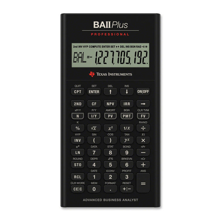 Texas Instruments Calculator User manual