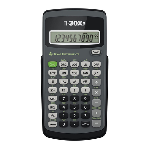 Texas Instruments TI30XA - Scientific Calculator User manual Texas Instruments TI30XA - Scientific Calculator User manual