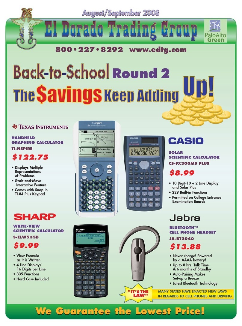 Texas Instruments El Dorado CS-FX300MS PLUS brochure