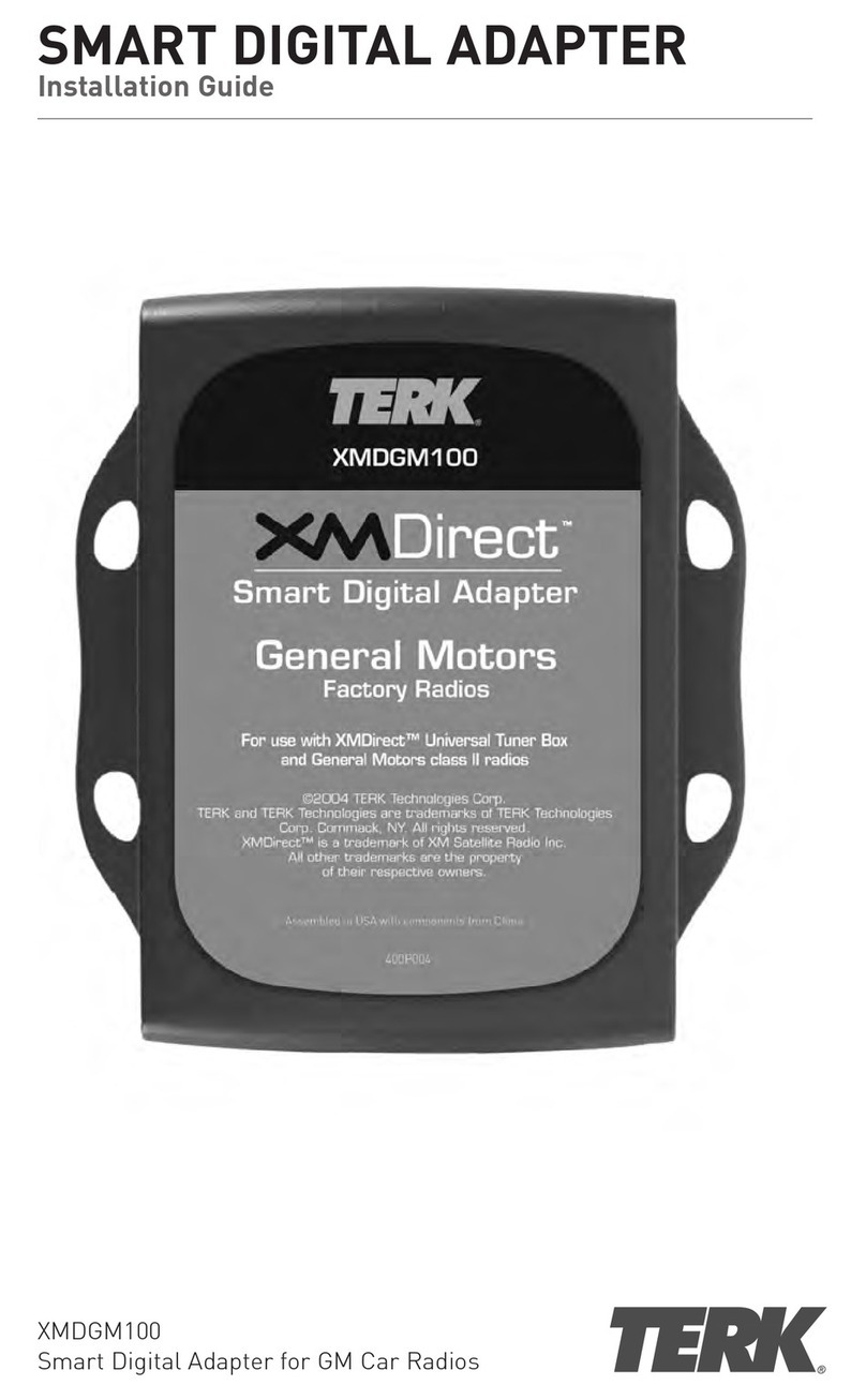 TERK Technologies XMDirect XMDGM100 installation guide