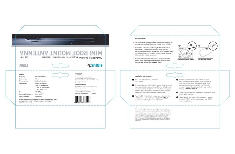 TERK Technologies 138P005 Setup guide TERK Technologies 138P005 Setup guide