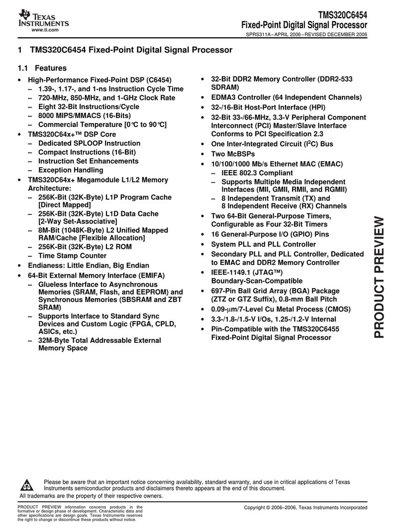 Texas Instruments TMS320C6454 PRODUCT PREVIEW