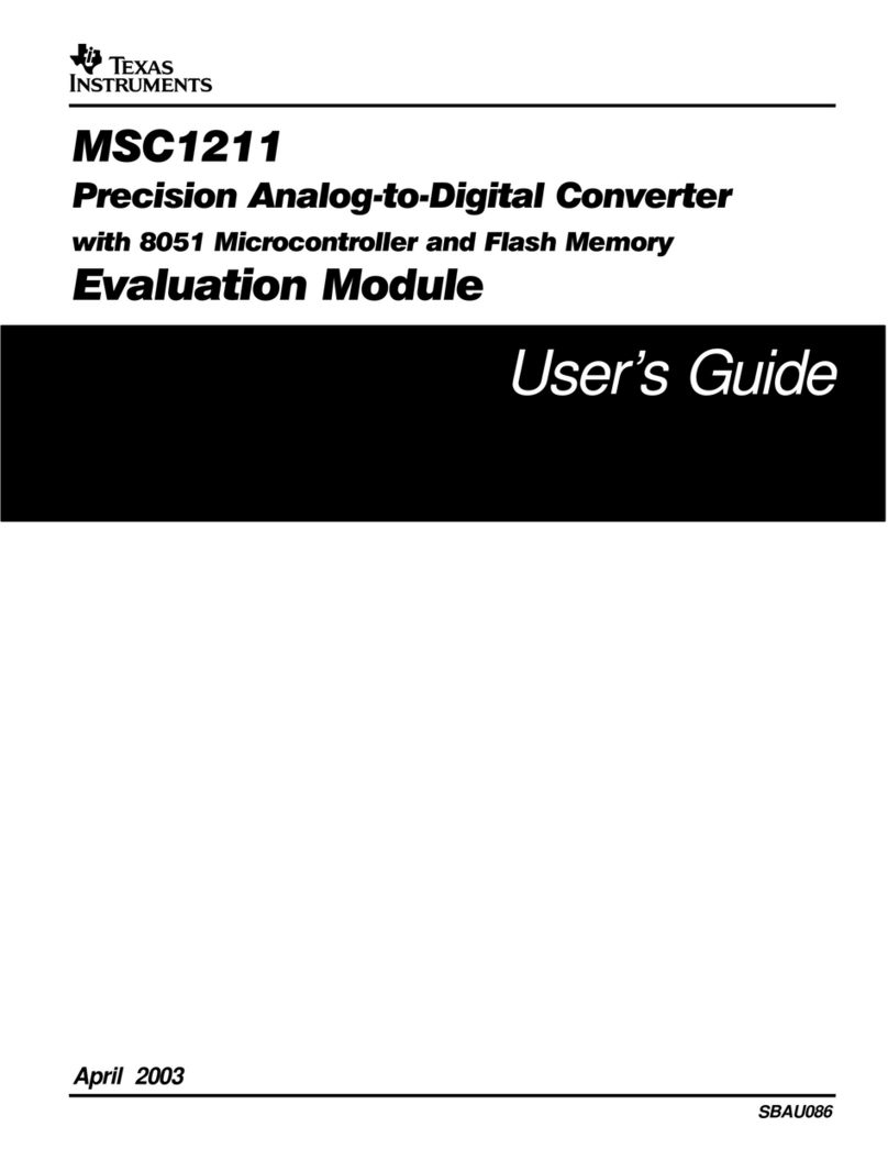 Texas Instruments MSC1211 User manual