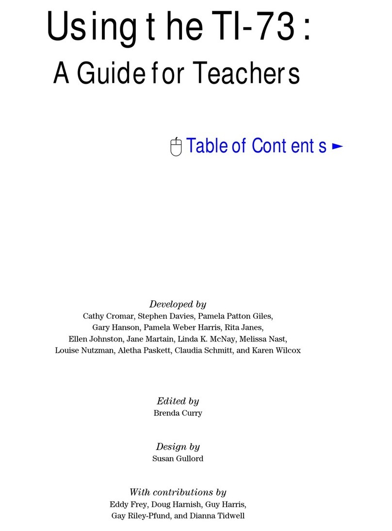 Texas Instruments TI-73 Explorer User manual Texas Instruments TI-73 Explorer User manual