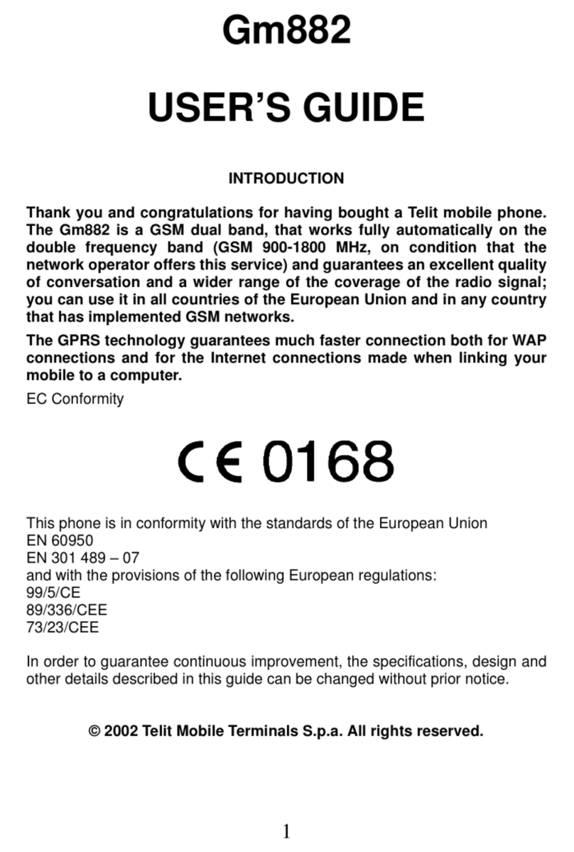 Telit Wireless Solutions GM 882 User manual