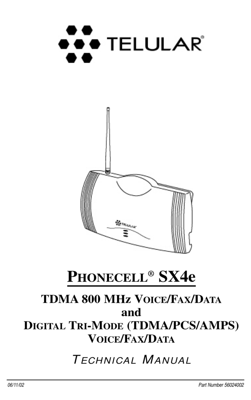 Telular SX4e TDMA Technical manual