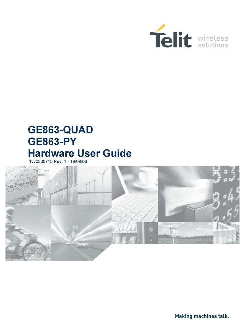 Telit Wireless Solutions GE863-PY Pb balls Hardware user's guide