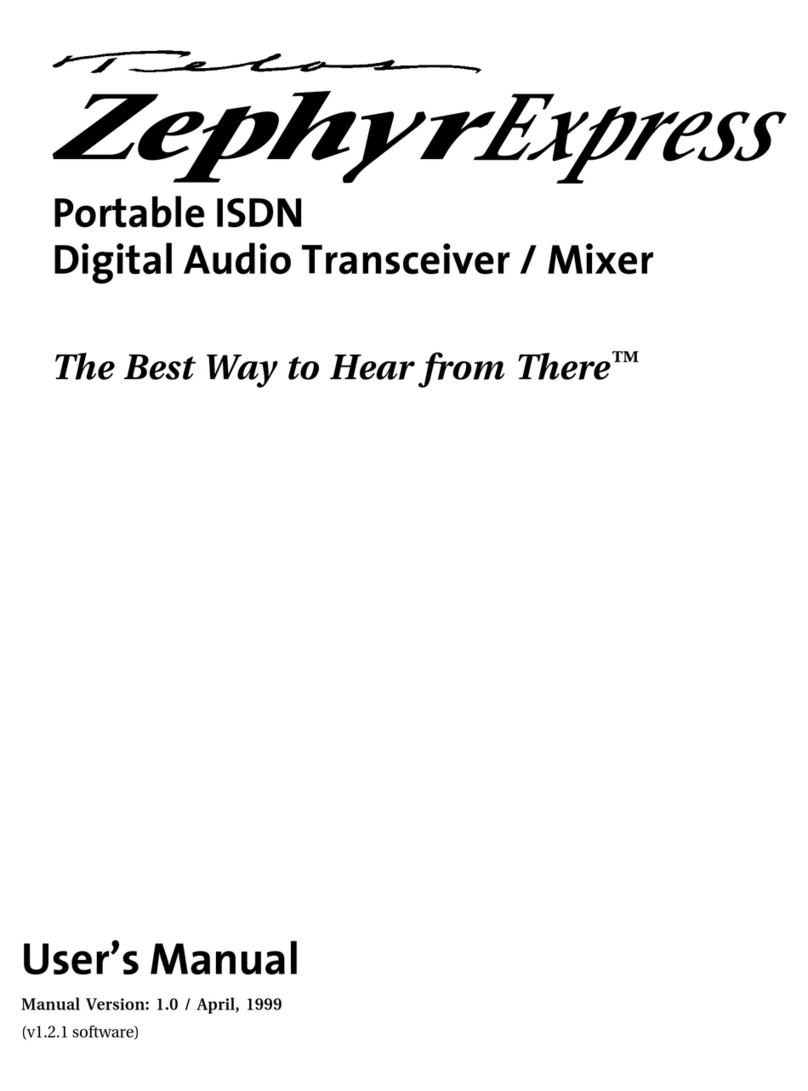 Telos ZephyrExpress User manual
