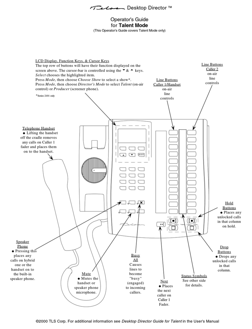 Telos DESKTOP DIRECTOR 2101 Manual