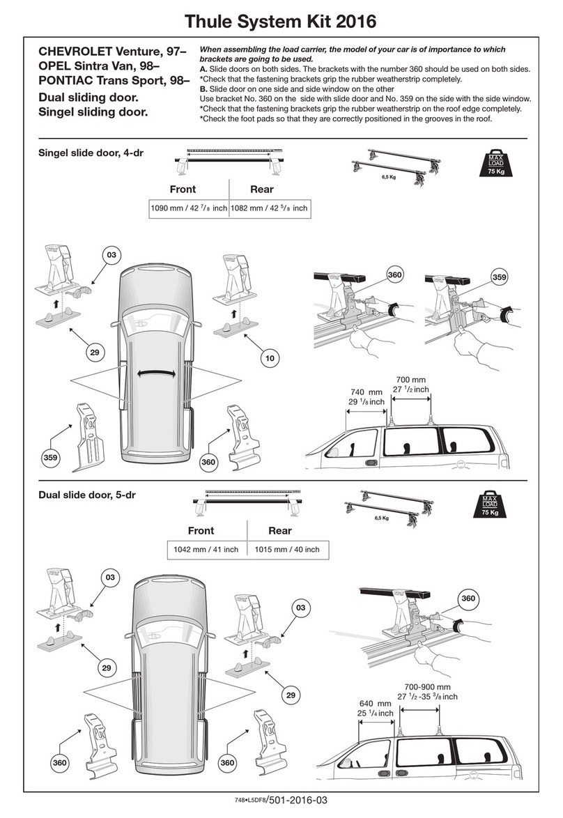 Thule 2016 parts list