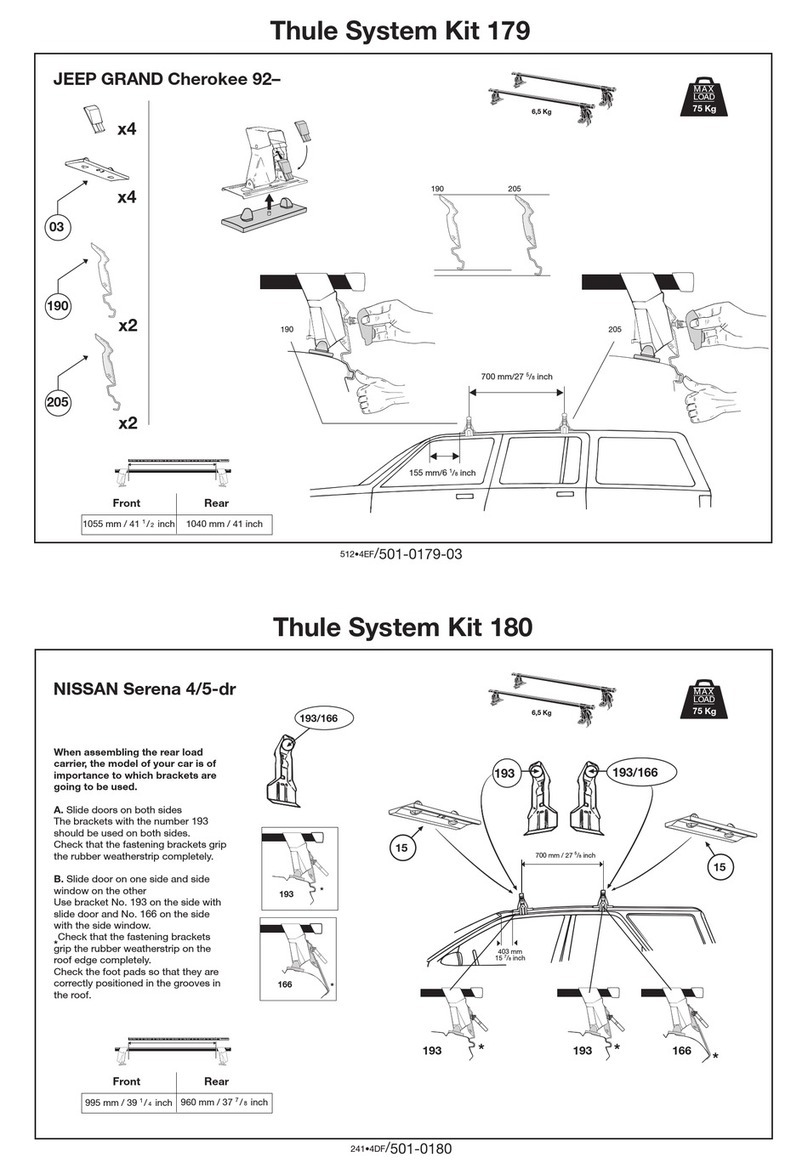 Thule 179 User manual Thule 179 User manual