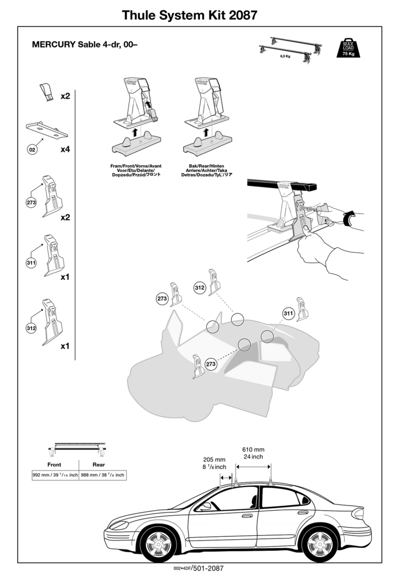 Thule 2087 User manual Thule 2087 User manual