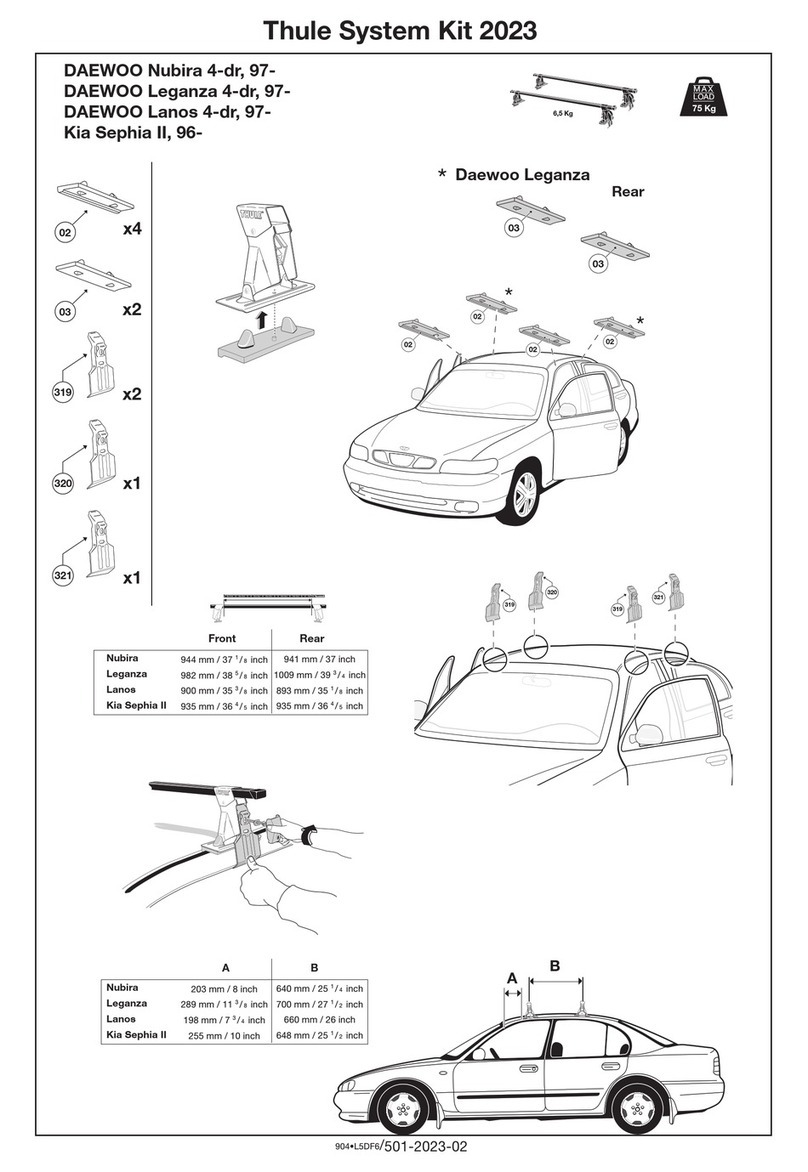 Thule 2023 parts list
