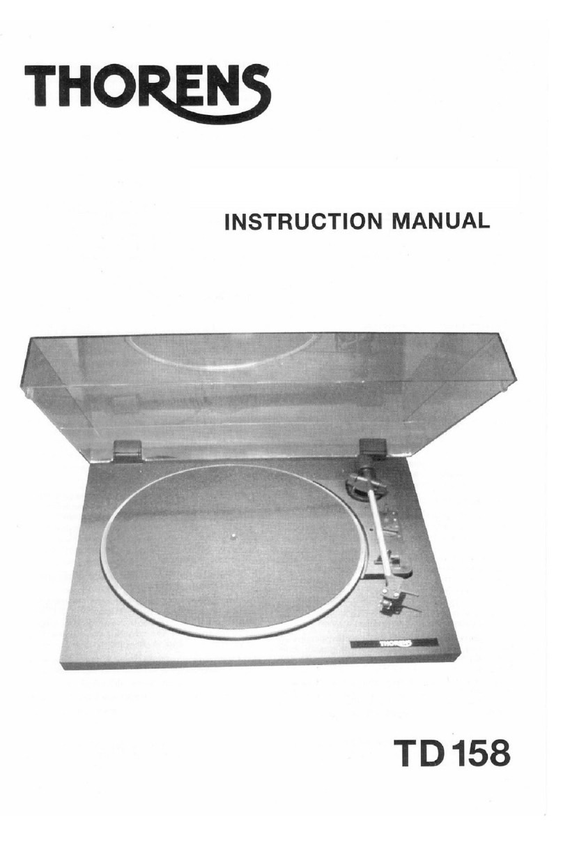 THORENS TD 158 User manual