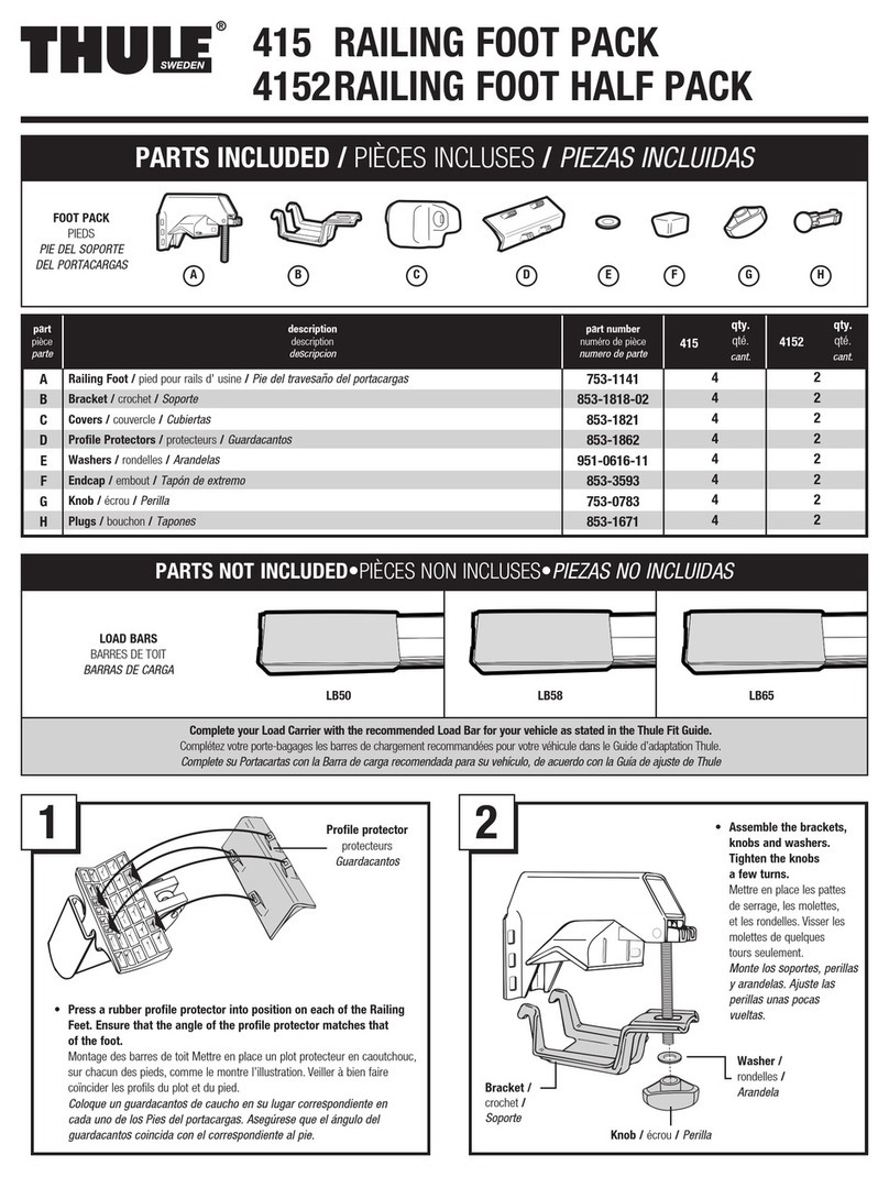 Thule Railing Foot Half Pack 4152 User manual Thule Railing Foot Half Pack 4152 User manual