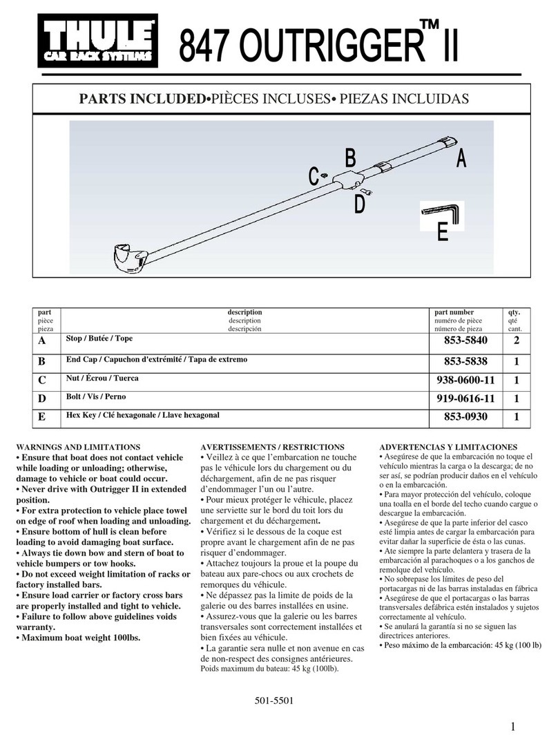 Thule Outrigger II 847 User manual Thule Outrigger II 847 User manual
