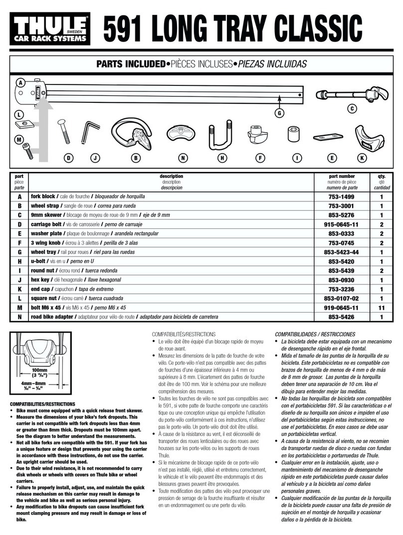 Thule Long Tray Classic 591 installation instructions