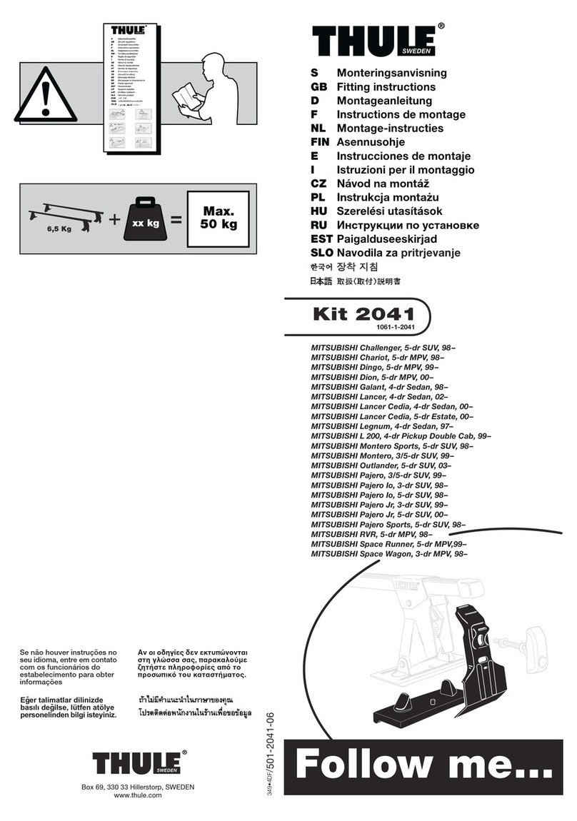 Thule Kit 2041 User manual Thule Kit 2041 User manual
