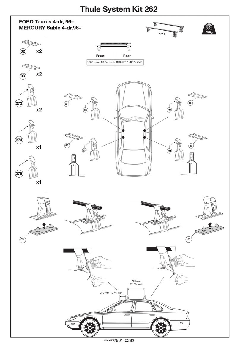 Thule Kit 262 installation instructions