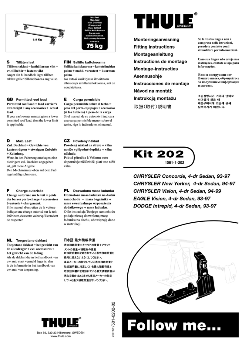Thule Kit 202 User manual