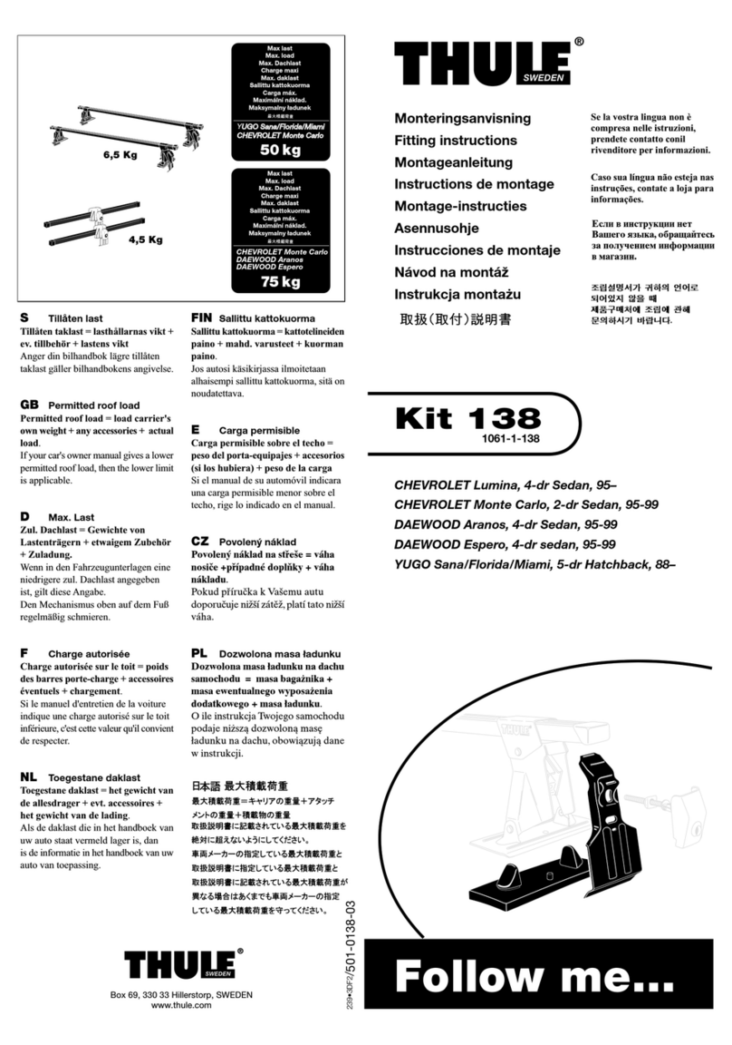 Thule Kit 138 User manual