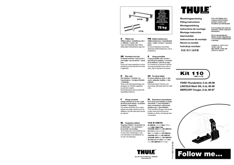 Thule Kit 110 User manual