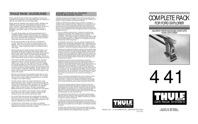 Thule Ford Explorer 441 User manual