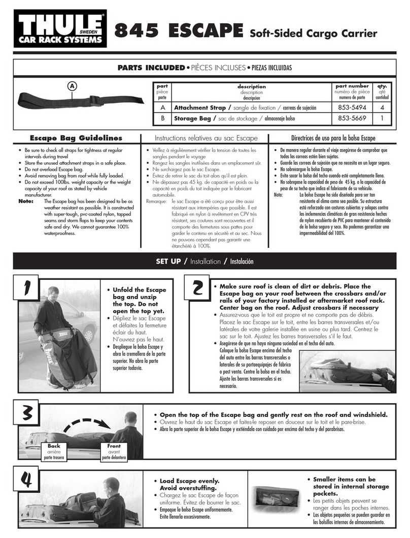 Thule Escape Soft-Sided Cargo Carrier 845 User manual