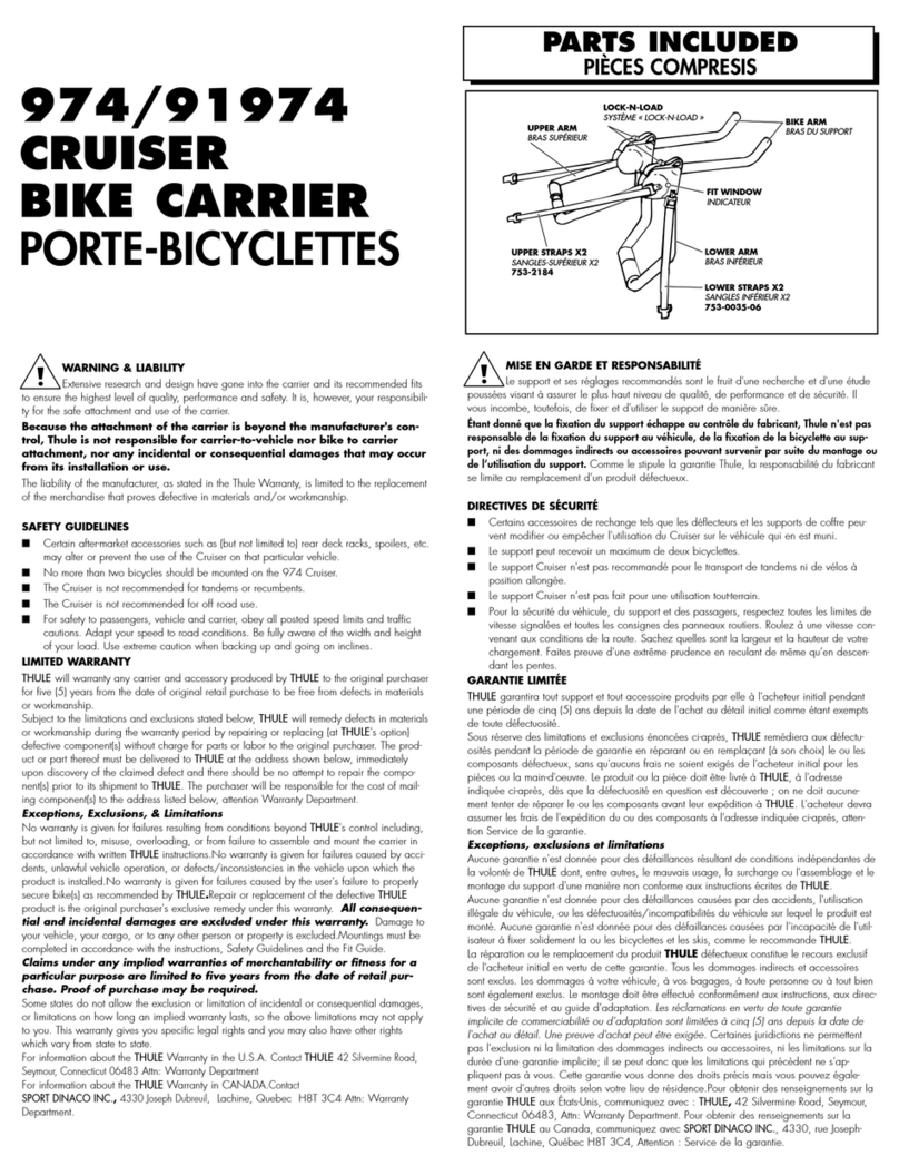 Thule CRUISER 974/91974 User manual