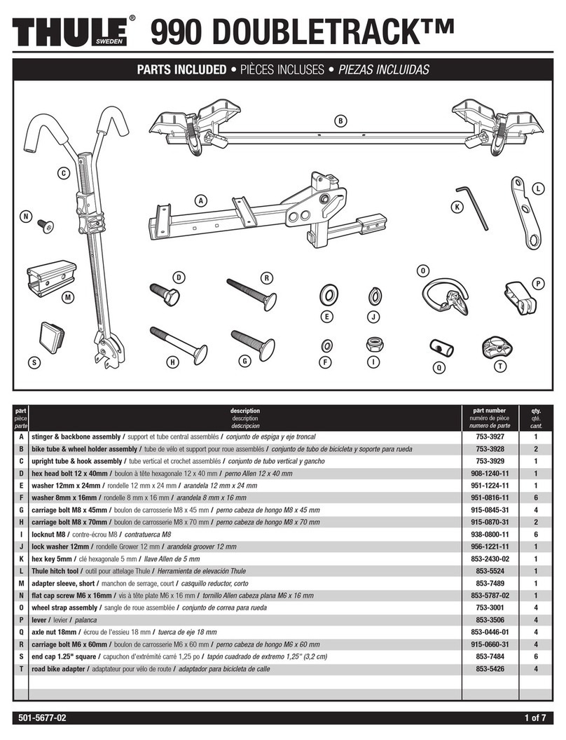 Thule DOUBLETRACK 990 User manual Thule DOUBLETRACK 990 User manual