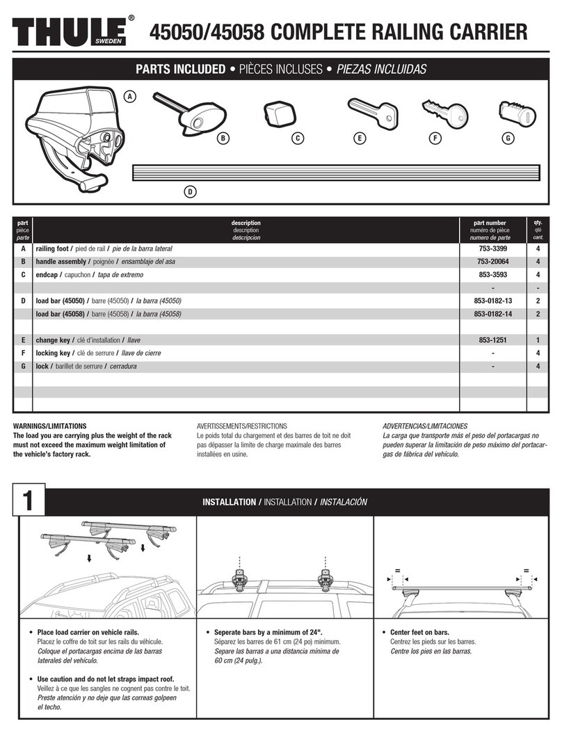Thule COMPLETE RAILING CARRIER 45050 Installation
