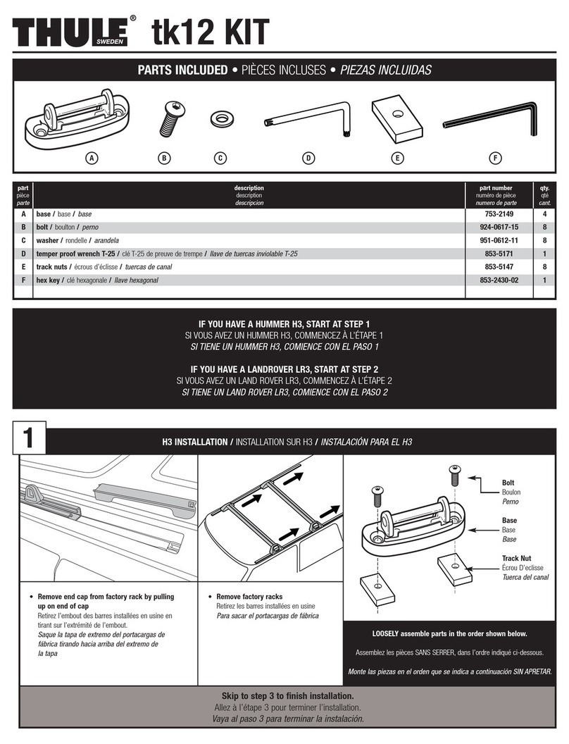 Thule TK12 User manual Thule TK12 User manual