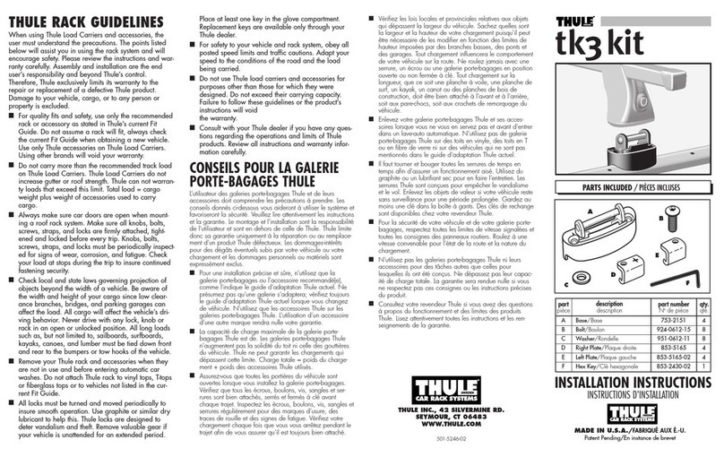 Thule TK3 User manual Thule TK3 User manual