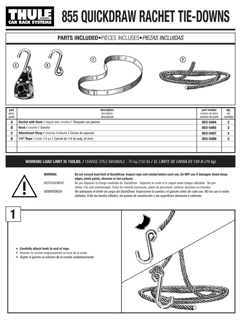 Thule QUICKDRAW RACHET TIE-DOWNS 855 user manual