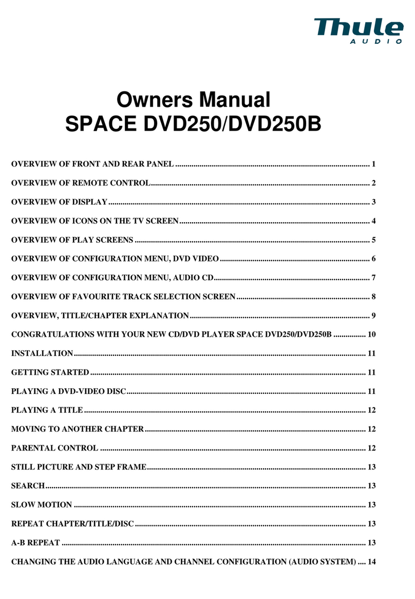 Thule Audio SPACE DVD250/DVD250B DVD250/DVD250B owner's manual