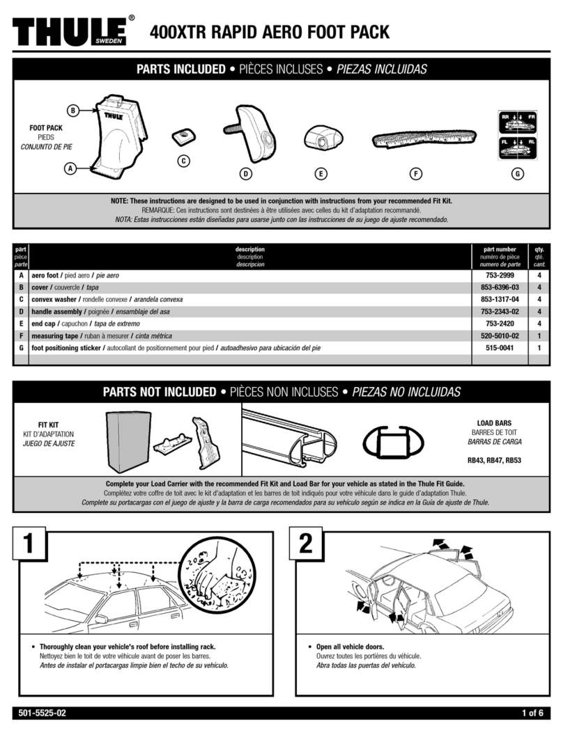 Thule Rapid Aero Foot Pack 400XTR User manual Thule Rapid Aero Foot Pack 400XTR User manual