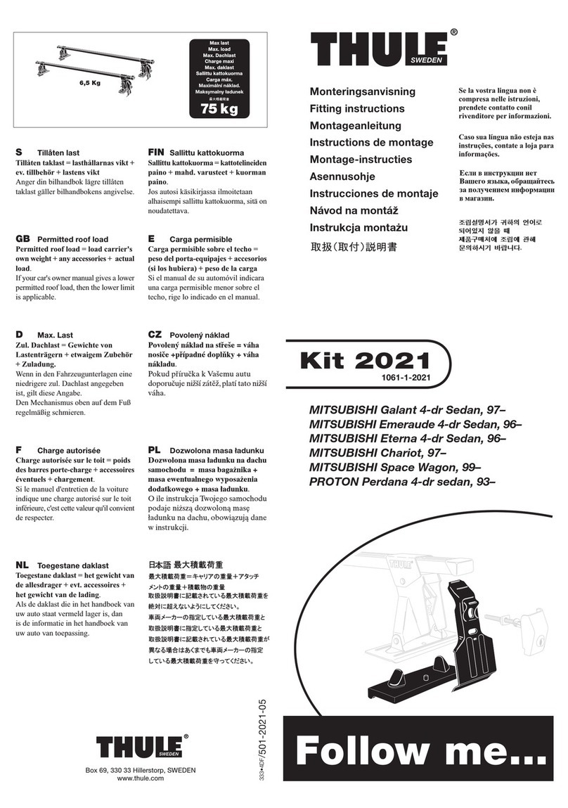 Thule Kit 2021 User manual Thule Kit 2021 User manual