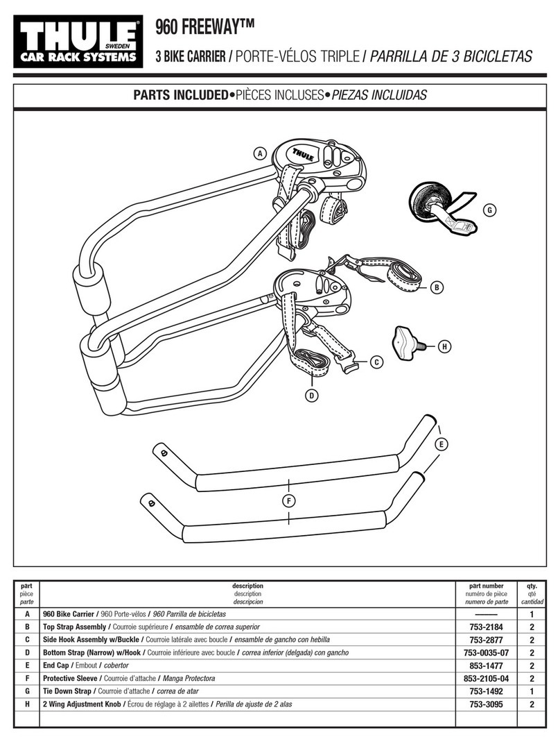 Thule 3 Bike Carrier 960 Freeway User manual
