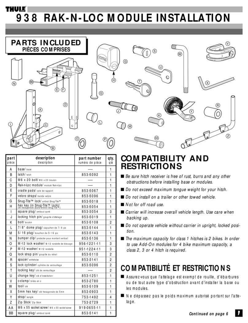 Thule 938 Installation