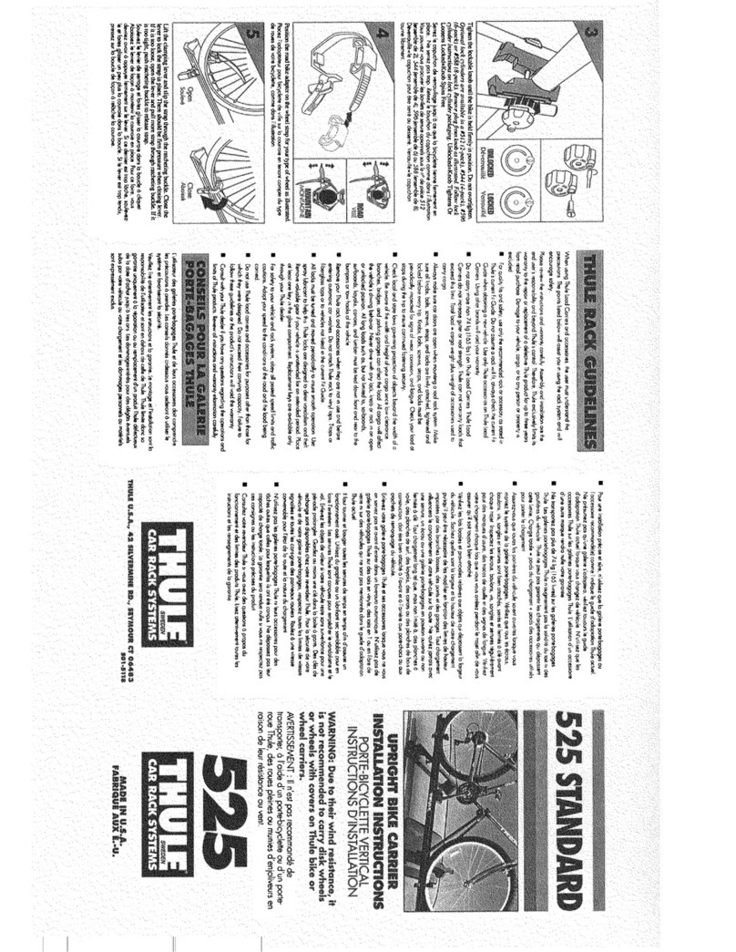Thule Upright Bike Carrier 525 installation instructions